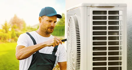 Technician performing routine maintenance
