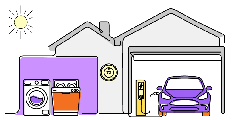 Illustration of a smart home