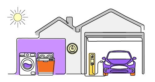Illustration of a smart home