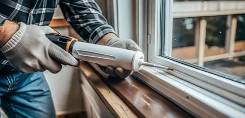 Pickup truck passing through flooded road