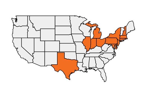 Direct Energy electricity gas map