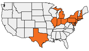 Direct Energy electricity gas map