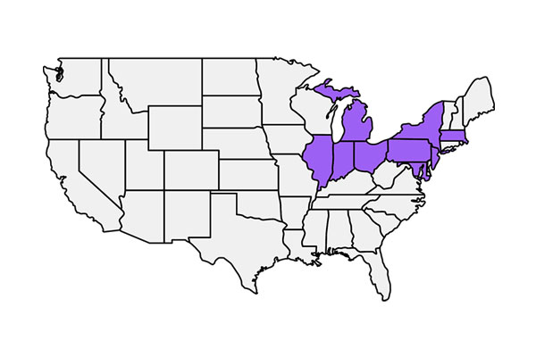 Direct Energy US Gas map