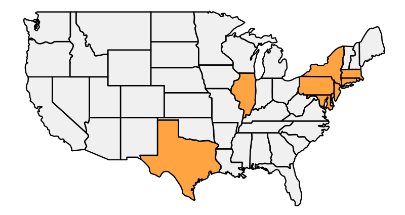 Direct Energy US Gas map