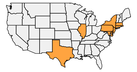 Direct Energy US Gas map