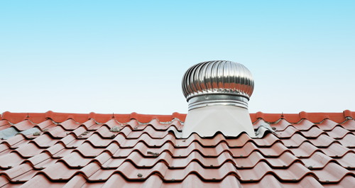 air vent on the red roof outdoor (roof, ventilation, roofing) 