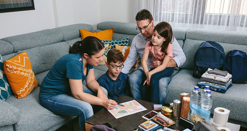 Satellite view of hurricane in gulf of mexico