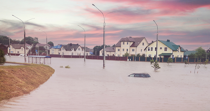 Neighborhood under flooding conditions 