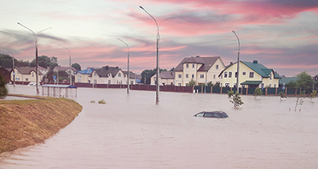 Neighborhood under flooding conditions 