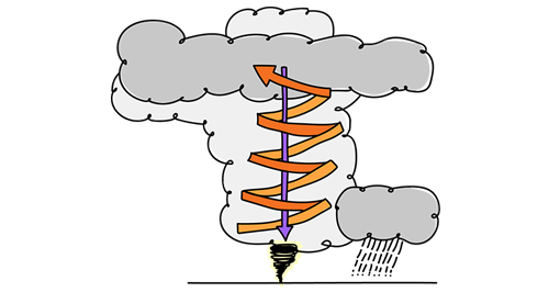 Illustration of a tornado