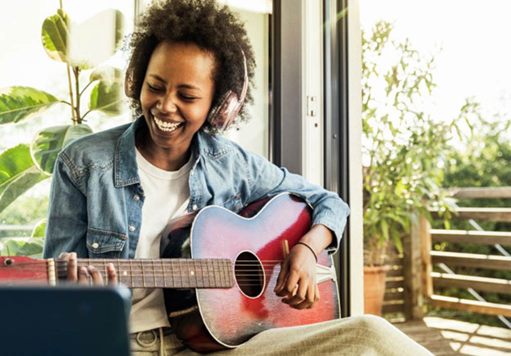 A woman on her laptop