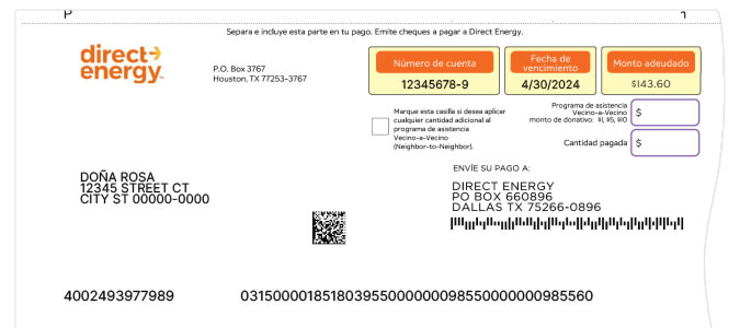 Guía para entender tu factura | Direct Energy